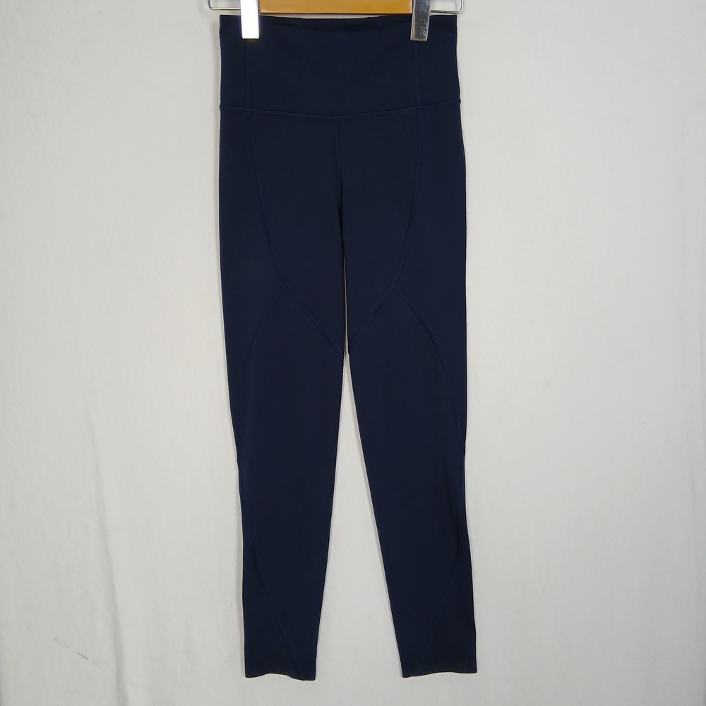 Lululemon Lululemon To the Beat Tight 24" Navy Blue Everlux Leggings 4